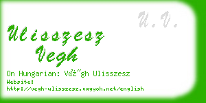 ulisszesz vegh business card
